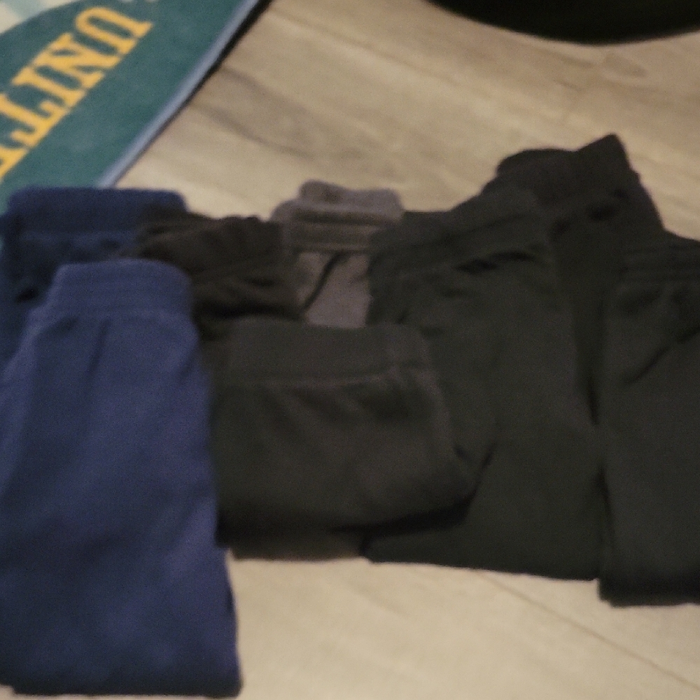 Kids' Cozy Bottoms Set - Black, Gray, and Blue